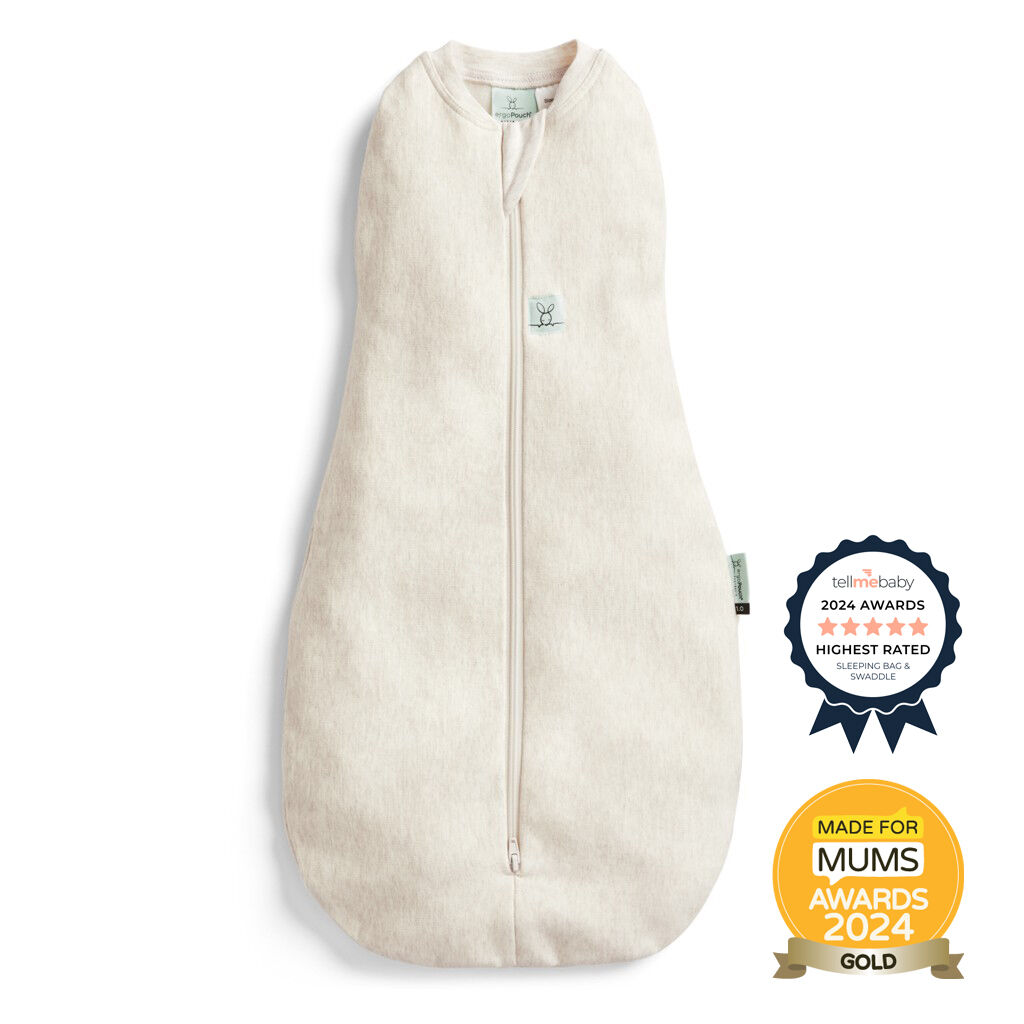 E-shop ERGOPOUCH Zavinovačka a spací vak 2 v 1 Cocoon Oatmeal Marle 0-3...