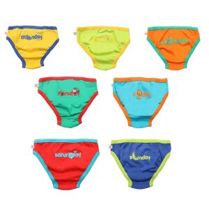 Majtki bawełniane dla chłopców, Zoocchini, Dni tygodnia, 5-6 lat - 7 szt. 125255025 - Moda i ubiór