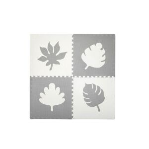 Saltea de joacă MoMi FELI Gri Frunză Puzzle, 4 bucăți asamblate - Covorase de joaca pentru bebelusi