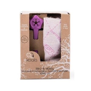 Set Swaddle si suport de prindere baveta, eKoala, Purple 125258017 - Bavete, șervețele pentru bebe și Fotolii suspendate