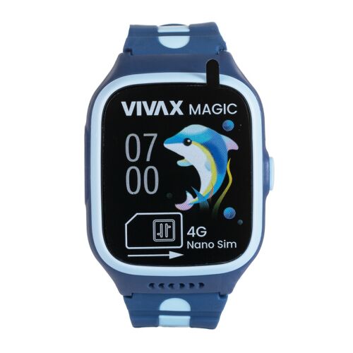 SmartWatch KIDS Vivax 4G MAGIC, Bluetooth 5.1, Vízálló, ARM Cortex-R5 processzor, 64 GB, Magic Blue 125260220