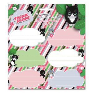 Ars Una cicás füzetcímke 3x6 db-os - Think Pink Leaves 125260291 - Ars Una