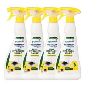 Heitmann Reines Zitronensäure Entkalkungsspray (4x500ml) 125260162 - Entkalker