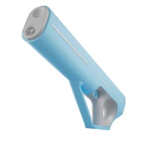 Pistol cu ​​apă automat – rezistent la apă, cu efecte de sunet și lumină, design Sci-Fi, reîncărcabil, pentru copii și adulți, pentru piscină și plajă, albastru deschis