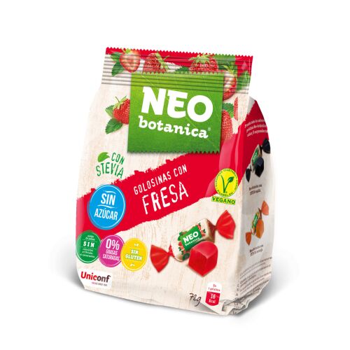 Neo Botanica stevia zselécukorka cukormentes, gluténmentes eper ízű 72 g 125266154