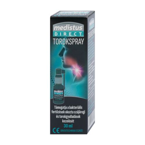 Medistus Direct Torokspray 30ml torokfájás enyhítésére - Orrdugulás elleni termék