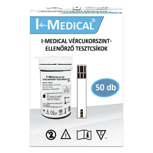 I-Medical vércukorszint-ellenőrző tesztcsíkok, 50 db