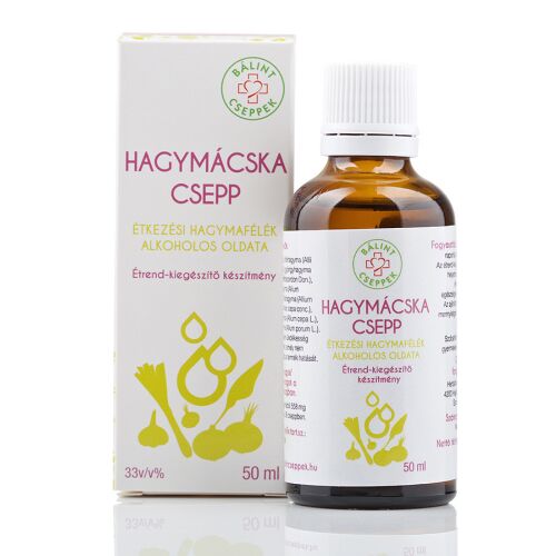 Bálint Cseppek Hagymácska csepp 50ml, étrend-kiegészítő, vöröshagyma kivonat, alkoholos oldat - Bálint Cseppek