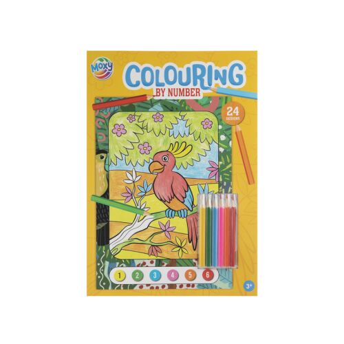 Colorează după numere, A4, 24 pagini, 6 creioane 147224893