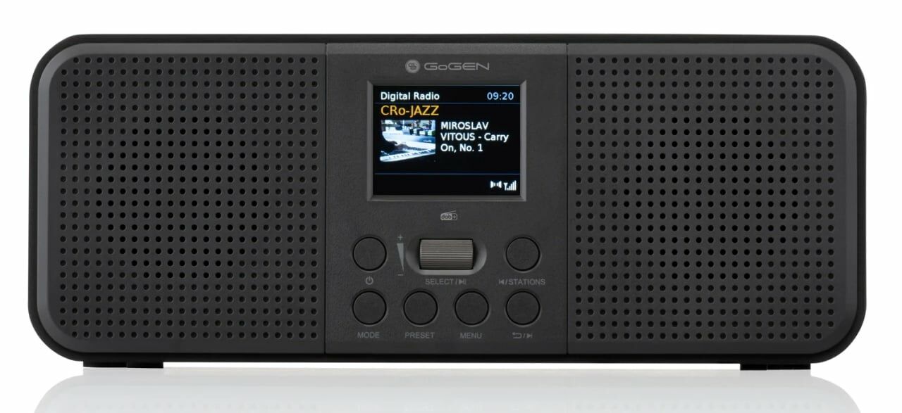 Radio DAB+\/FM GoGEN DAB 800 BTC, 2 x 2 W, Bluetooth, LCD-Farbe, Wecker, schwarz