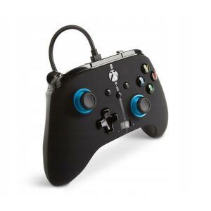 PowerA Enhanced Wired Controller pentru Xbox Series X|S, Xbox One și PC, Blue Hint, vedere înclinată a controlerului - PowerA Controlere