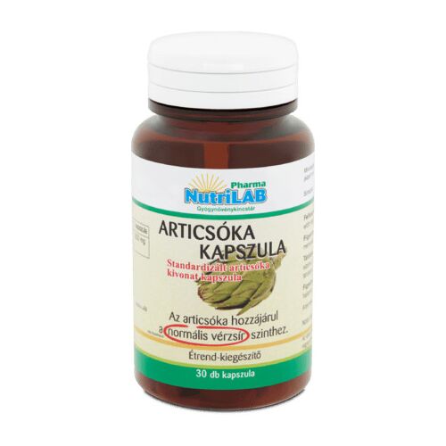 Nutrilab Articsóka kapszula, 30 db, étrend-kiegészítő a normális vérzsírszinthez - Nutrilab