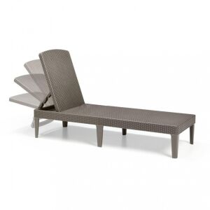 Jaipur verstellbarer Sonnenliege mit 4 Positionen, aus wetterfestem Technorattan, perfekt für Garten, Terrasse, Strand, Poolbereich - Sonnenliegen & Liegestühle