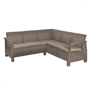 Corfu Relax kerti sarokkanapé, barna, műrattan, Allibert - Kerti garnitúra