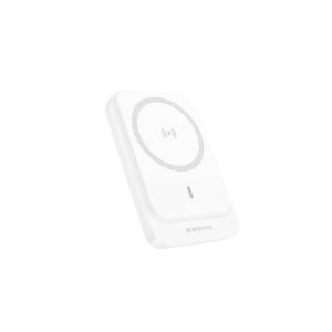 BOROFONE BJ63A NIMBLE WIRELESS POWER BANK (MAGSAFE KOMPATIBILIS) PD20W 10000MAH FEHÉR 125308011 - Borofone