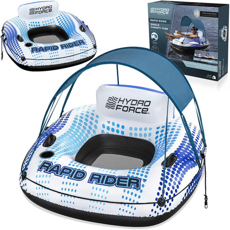 Bestway Hydro-Force aufblasbarer Schwimmsessel mit Dach 123x123x51 cm