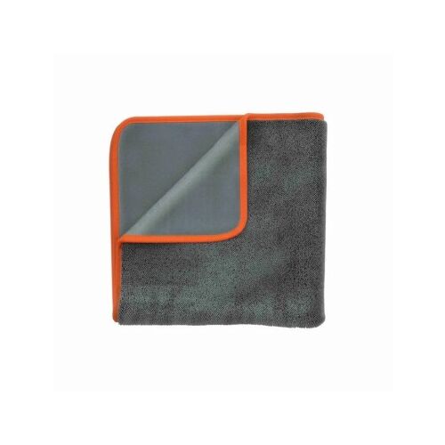 ADBL Mini Twisted Towel, 620 g/m², mikrovláknový uterák na sušenie automobilov, sivý s oranžovým lemom