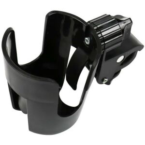 Univerzális, kerékpáros / biciklis / roller tartó, palack tartó, tartókonzollal, kormányra szerelhető, FSCGE-105, fekete