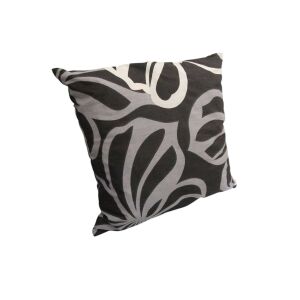 Fekete fehérvirág mintás hintaágy párna, ferde nézet - Hintaágy kiegészítő