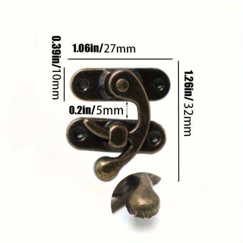 10 Darab Régi Fém Lakat Zárszerkezet Csavarokkal 125313963