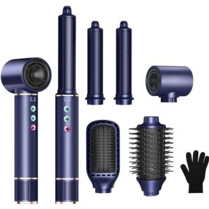 5-in-1-Heißluft-Haarstyler mit austauschbaren Aufsätzen, Hitzeschutzhandschuh und Negativ-Ionen-Technologie – Hellblau – WT-634 125317285 - Haarstyling