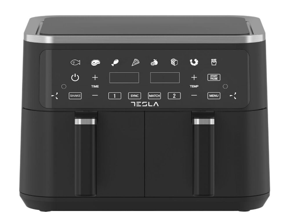 Tesla AF900BSD, Air fryer, 4.5 l + 4.5 l, 2400 W, 80-200 C, 2 kos...