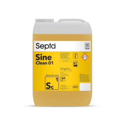 Na ručné umývanie tekutého riadu, skla a gastronomického zariadenia SEPTA SINE CLEAN 01 SC1 10L 125323479