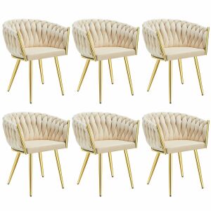 Sada jedálenských stoličiek Astano, zamat, pletený vzor 130247670 - Jedálenská stolička