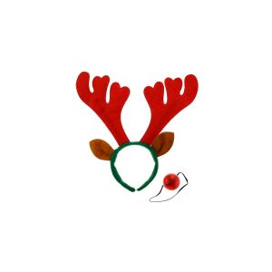 Rénszarvas hajpánt piros orral 125326070 - Fejpánt, fejkendő