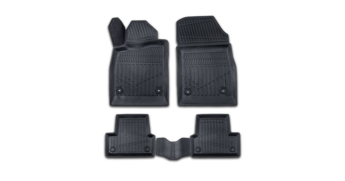 Tappetini Auto Gomma Neri per Opel Astra J 2009-2015 - Set Premium