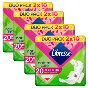 Libresse Natural Care Ultra Normal Hygienické vložky, balenie 4 x 20 kusov - Libresse