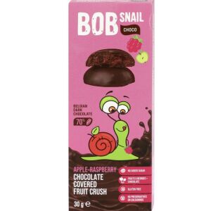 Bob Snail gyümölcs snack étcsokoládéban alma-eper 30 g 125341763 - Édesség