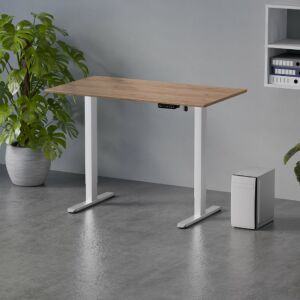 Elektromosan állítható magasságú íróasztal 120x67cm Craft tölgy / fehér | LVN System Control Flex+