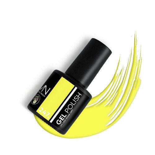 Mystic Nails Gél Lakk 247, 6ml, élénk sárga gél lakk körmökhöz - Színes műköröm zselé