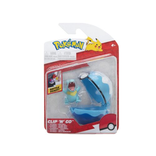 Pokémon Clip N Go Totodile Dive Ball figura u pakiranju