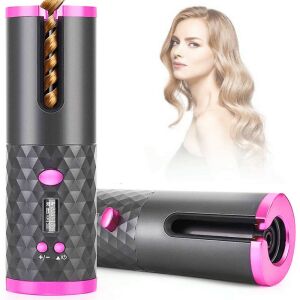 NovaCurl vezeték nélküli automata hajgöndörítő, két készülék, hajgöndörítés, a készülék közeli képe - Hajsütő