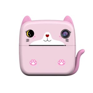  Детска цифрова фото-видео камера, THD Pixels A21, термопринтер, 12 мегапиксела резолюция на снимките, FullHD 1080p видео, 32Gb карта памет, розов