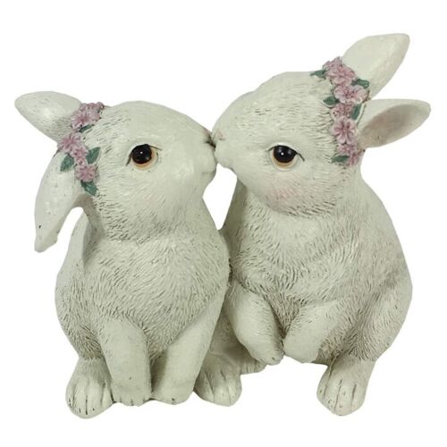 Decoratiune Paste model cuplu de iepurasi indragostiti, 10 cm, bej 125360443