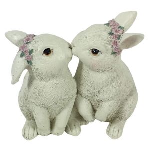 Dekoracja wielkanocna, para zakochanych króliczków, 10 cm, beż 125360443 - Dekoracja wielkanocna