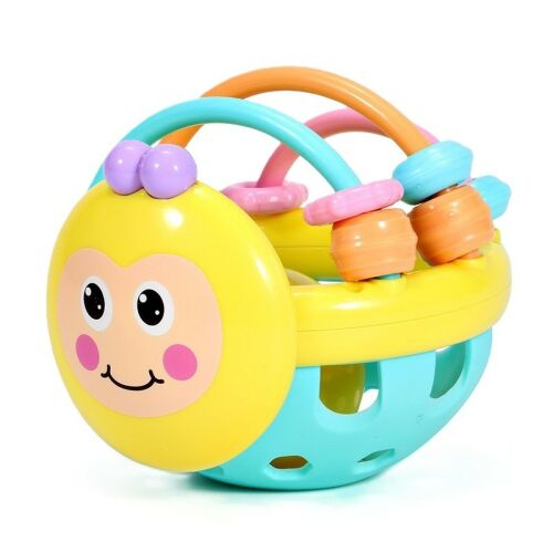 KipHome méh csörgő játék babáknak, sárga és többszínű, 0-12 hónapos