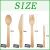 Zestaw 400 szt. jednorazowych sztućców Meishang, drewno, naturalny, 9-14 cm 125364088