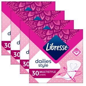 Absorbante zilnice Libresse Dailies Style Multistyle, 4 pachete a câte 30 de bucăți - Frumusețe și sănătate