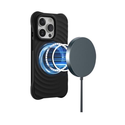 MagSafe kompatibilis fekete iPhone 15 Pro tok - Telefon