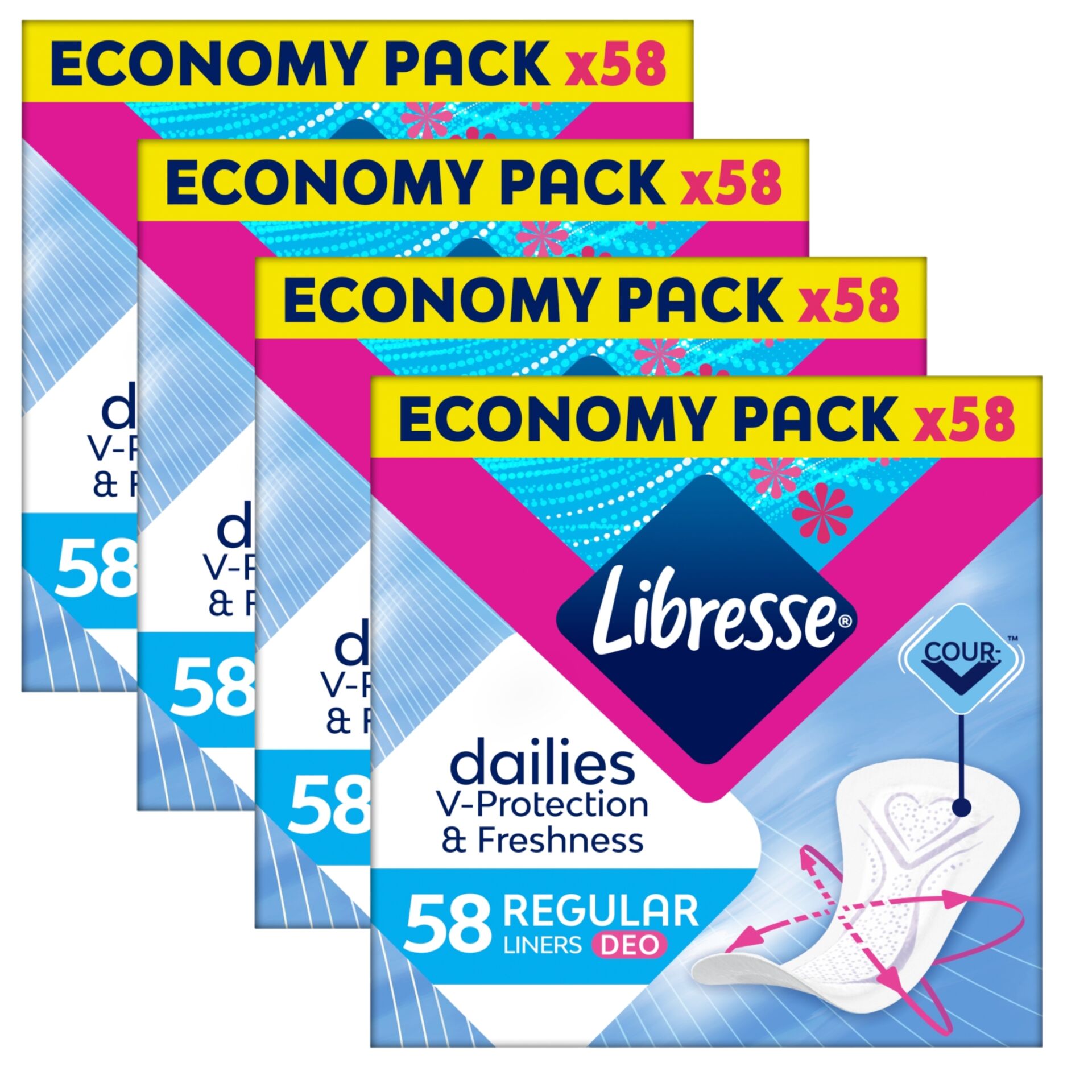 E-shop Libresse Dailies Regular Deo Scented Čistiace vložky 4x58ks