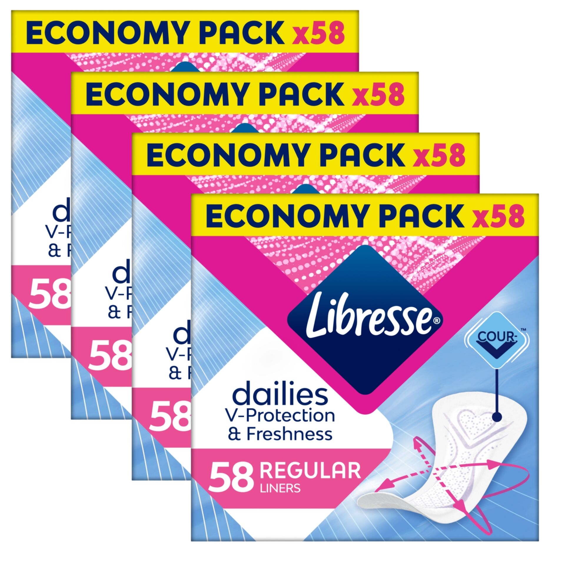 E-shop Libresse Dailies Fresh Regular Čistiace vankúšiky 4x58ks