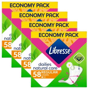 Libresse Dailies Natural Care Slipeinlagen, 4er Packung Sparpackung - Damenbinden