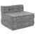 vidaXL Modularis szürke textil puff szék