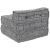 vidaXL Modularis szürke puff kis székként konfigurálva