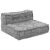 Szögletes nézet a vidaXL Modularis szürke puff széknek