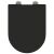 vidaXL Fekete Duroplast WC Ülőke - Elölnézet